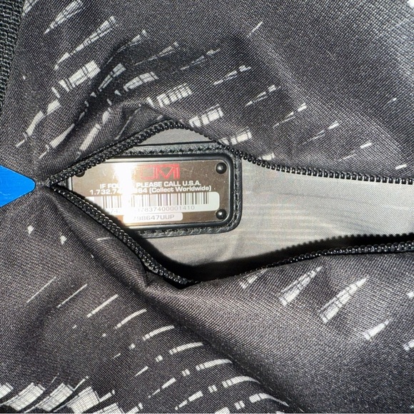 Tumi Black and Gray Patterned Duffel Backpack - Picture 4 of 10